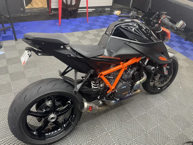 KTM Super Duke after a motorcycle detail at ST6 Detailers, Colorado Springs