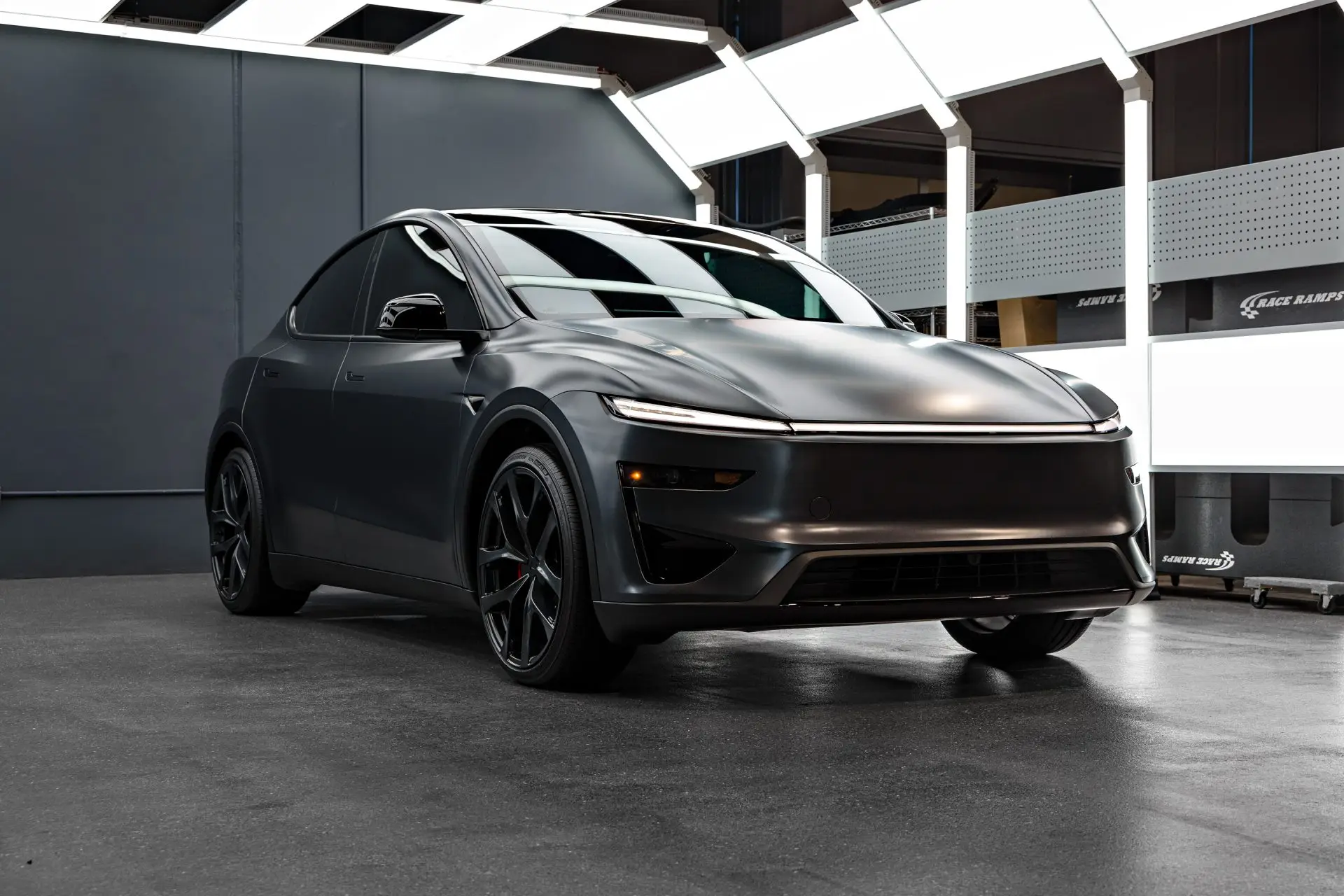 Tesla Model Y after paint protection and ceramic coating at ST6