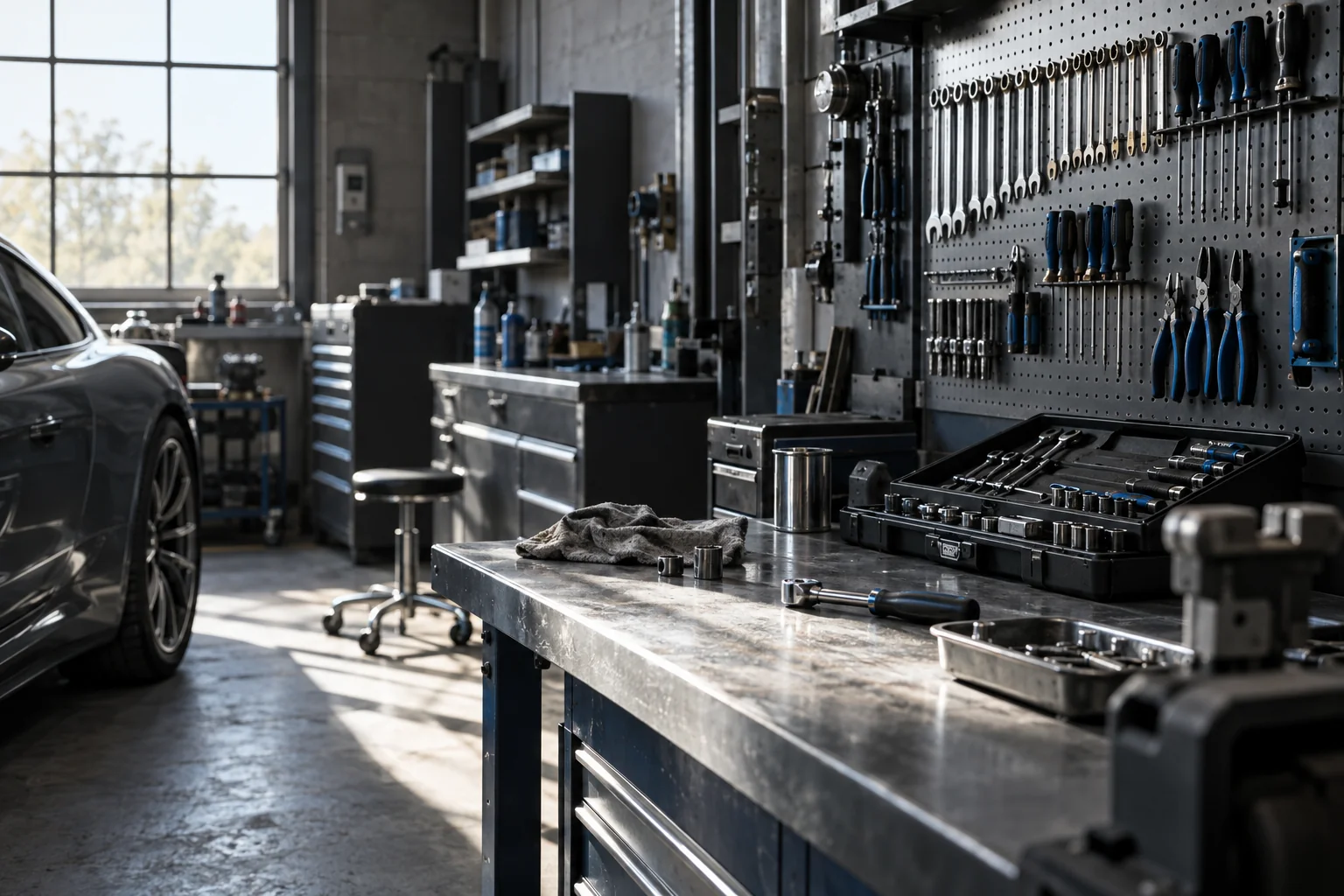 Illustrative independent mechanic workbench