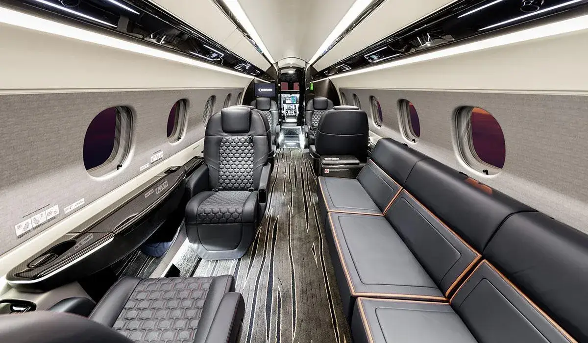 Aircraft cabin interior dry cleaning and upholstery detail