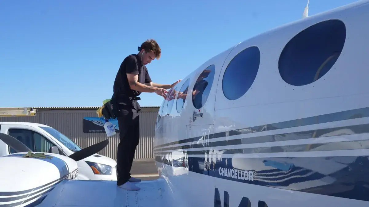 Aircraft full exterior detail, Colorado Springs Airport