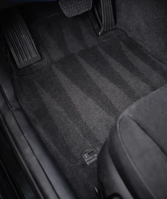 Driver floor after interior detailing